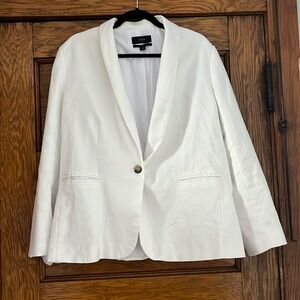 J Crew White Linen Blend Blazer